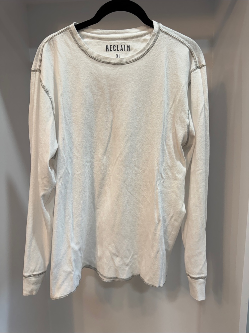 Reclaim Men's Long Sleeve Crew in Off-White